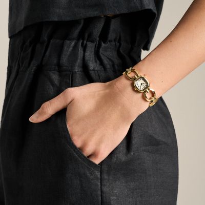 Harlow Mini Two-Hand Gold-Tone Stainless Steel Watch