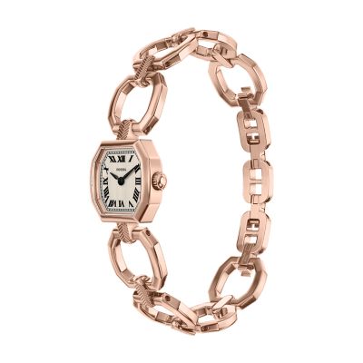 Harlow Mini Two-Hand Rose Gold-Tone Stainless Steel Watch