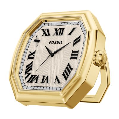 Harlow Three-Hand Gold-Tone Alloy Desk Clock