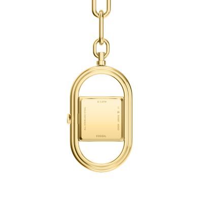 Watch Bag Charm Two-Hand Gold-Tone Alloy