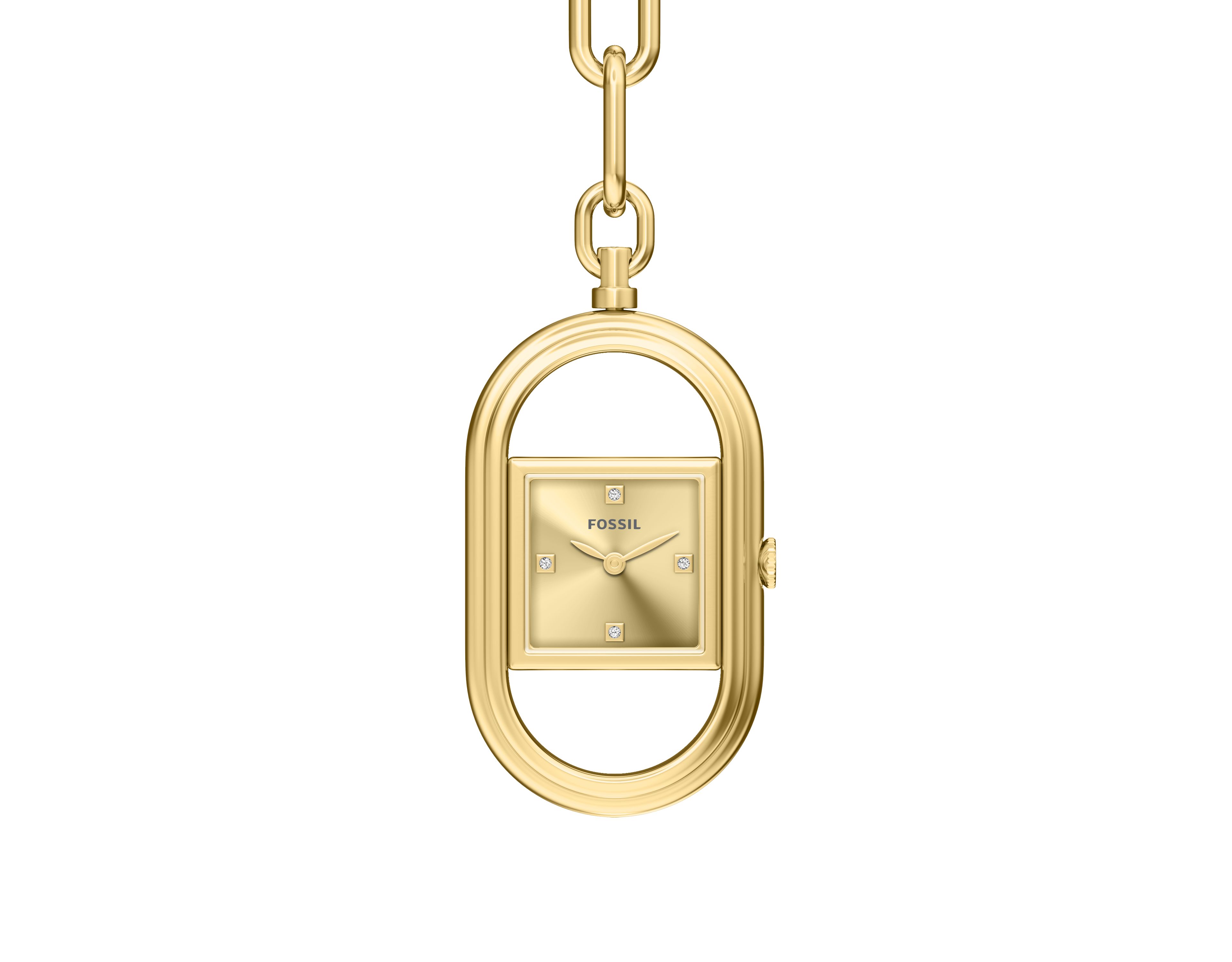 Watch Bag Charm 19mm Two-Hand Gold-Tone