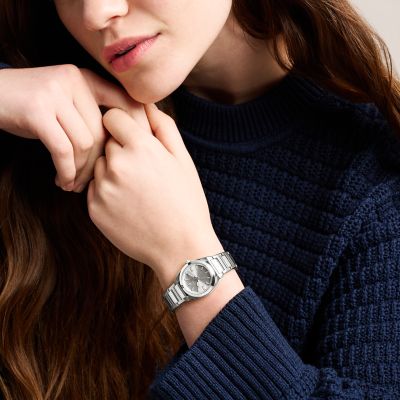 Everett 27mm Three-Hand Stainless Steel Watch