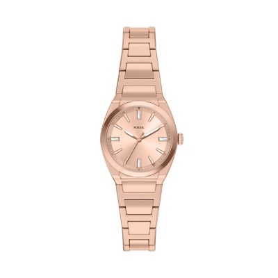 Rose Gold for Everett Three-Hand Two-Tone Stainless Steel Watch