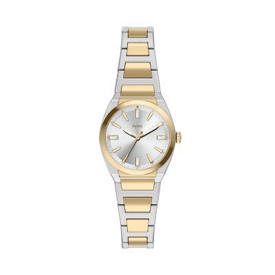 Gold,Silver for Everett Three-Hand Gold-Tone Stainless Steel Watch