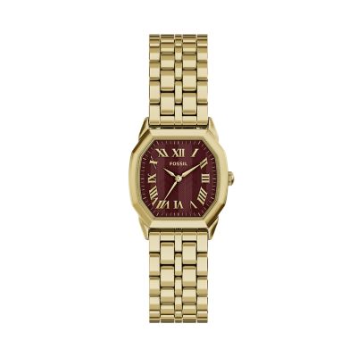 Harlow 27 mm Three-Hand Gold-Tone Stainless Steel Watch
