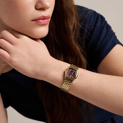 Harlow 27mm Three-Hand Gold-Tone Stainless Steel Watch