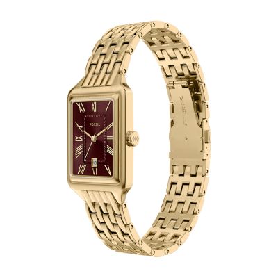 Raquel 23mm Three-Hand Date Gold-Tone Stainless Steel Watch