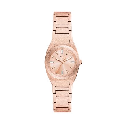 Everett 27 mm Three-Hand Rose Gold-Tone Stainless Steel Watch