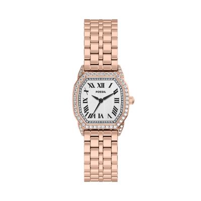 Harlow 27mm Three-Hand Rose Gold-Tone Stainless Steel Watch