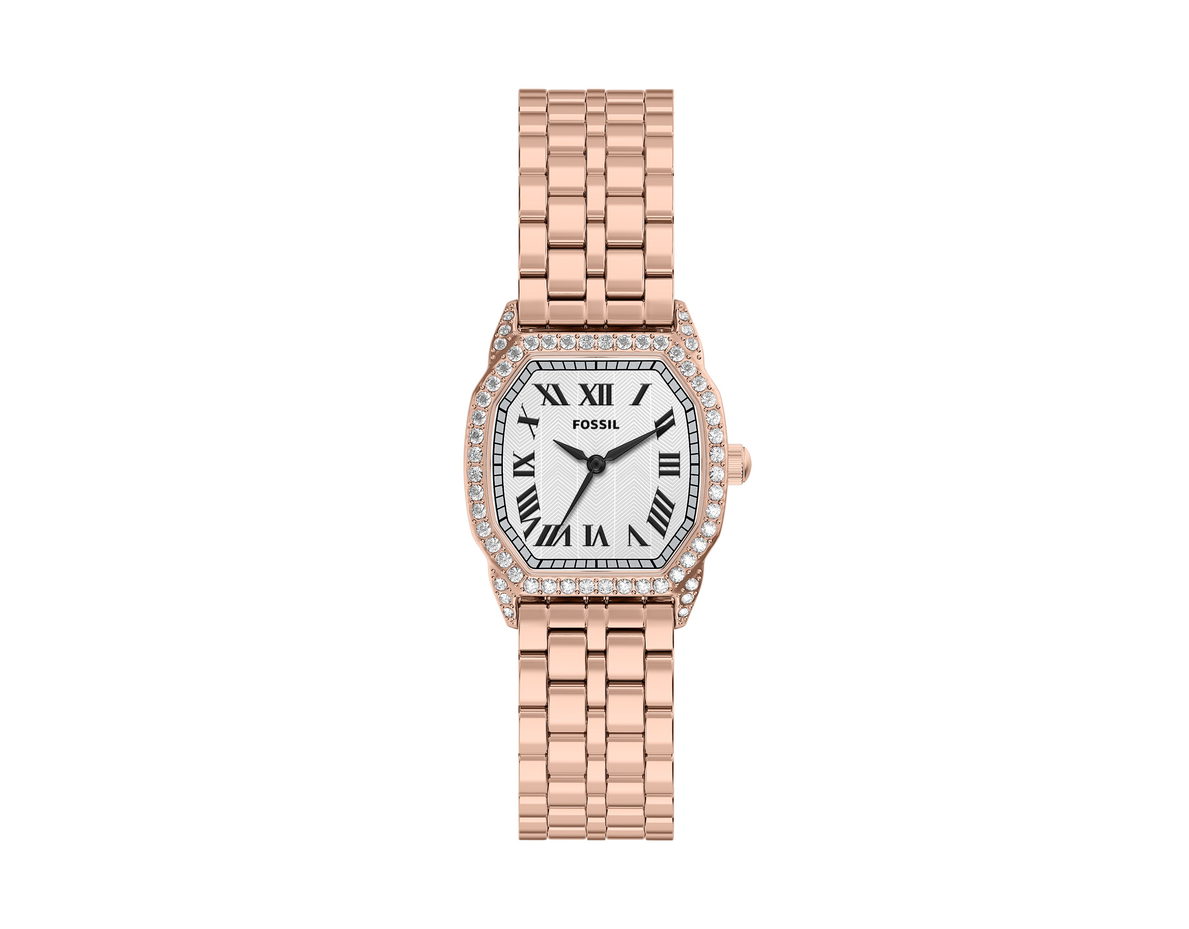 Harlow 27mm Three-Hand Rose Gold-Tone Stainless Steel Watch