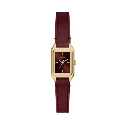 Uhr Raquel 18 mm 3-Zeiger-Werk Leder rot