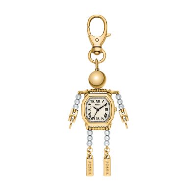 Watch Bag Charm 28 mm Three-Hand Gold-Tone