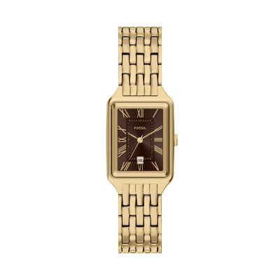 Raquel 23 mm Three-Hand Date Gold-Tone Stainless Steel Watch