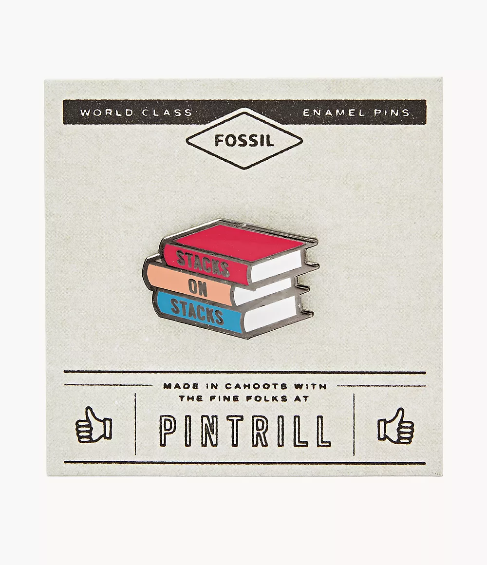 Fossil Unisex Pintrill® x Fossil Anstecker Stacks on Stacks Books