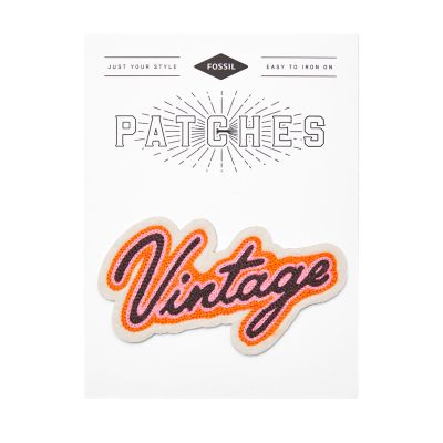 Orange Vintage Embroidered Patch