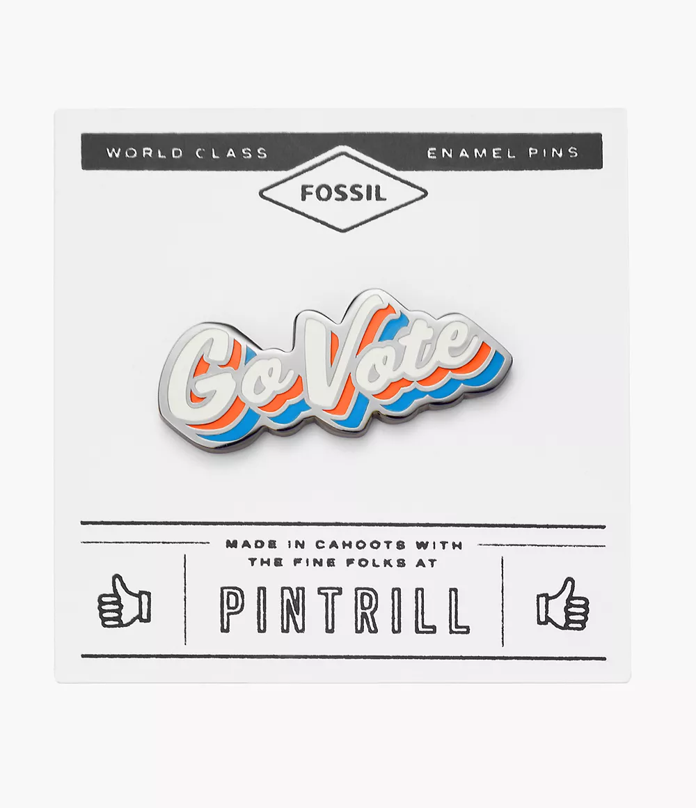 PintrillA(r) X Fossil Go Vote Pin  FCU0364998
