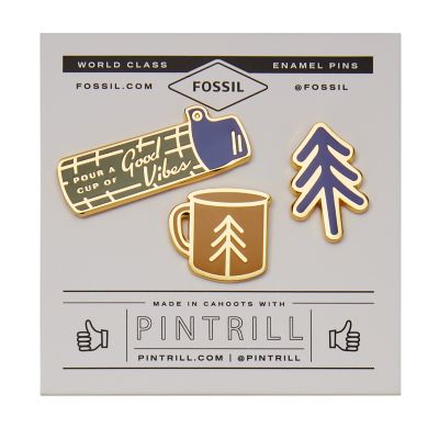 Fossil Unisex Pintrill® x Fossil Good Vibes Pin Set