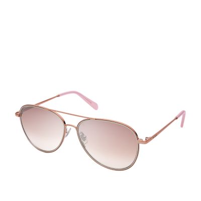 Fossil women's best sale aviator sunglasses