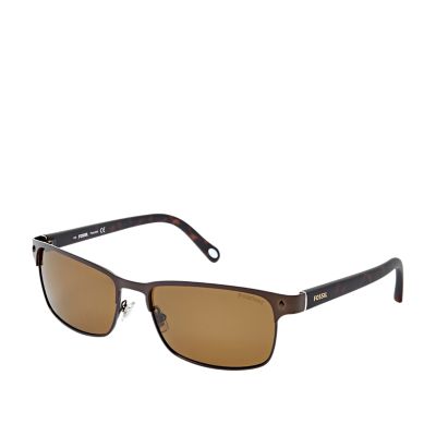 Neuta Polarized Wrap Sunglasses Fossil