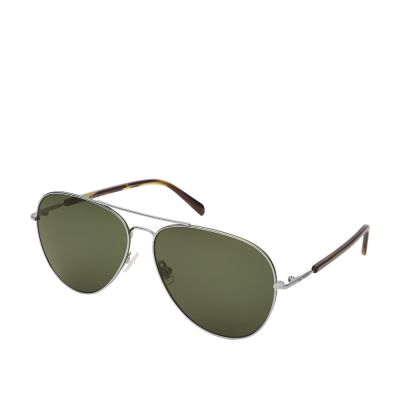 Lunettes De Soleil FOSSIL COLT Aviateur - Dorées - Style Vintage - Neuf Avec Étiquettes - Pour Homme