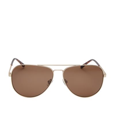 Benedict Aviator Sunglasses FOS3136GS3YG Fossil