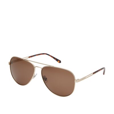 Benedict Aviator Sunglasses FOS3136GS3YG Fossil