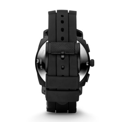 Machine chronograph black store silicone watch