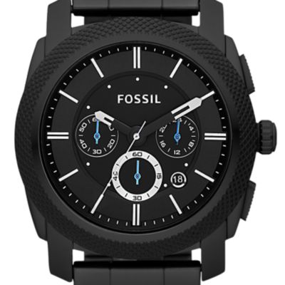 Relojes negros de - De piel negra más Fossil