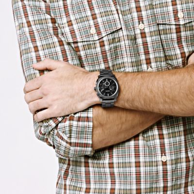 Fossil Machine Chronograph Dark Brown Dial Men's Watch FS4682 691464805722  - Watches, Machine - Jomashop