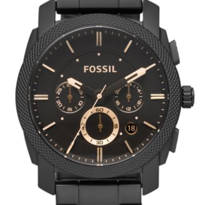 ブラック 腕時計 - Fossil