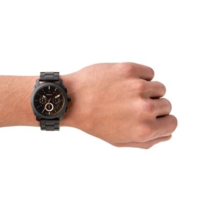 Fossil watch best sale black stainless steel