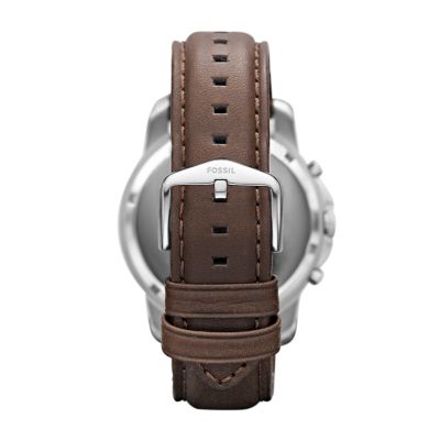 Grant Chronograph Brown Leather Watch - Fossil