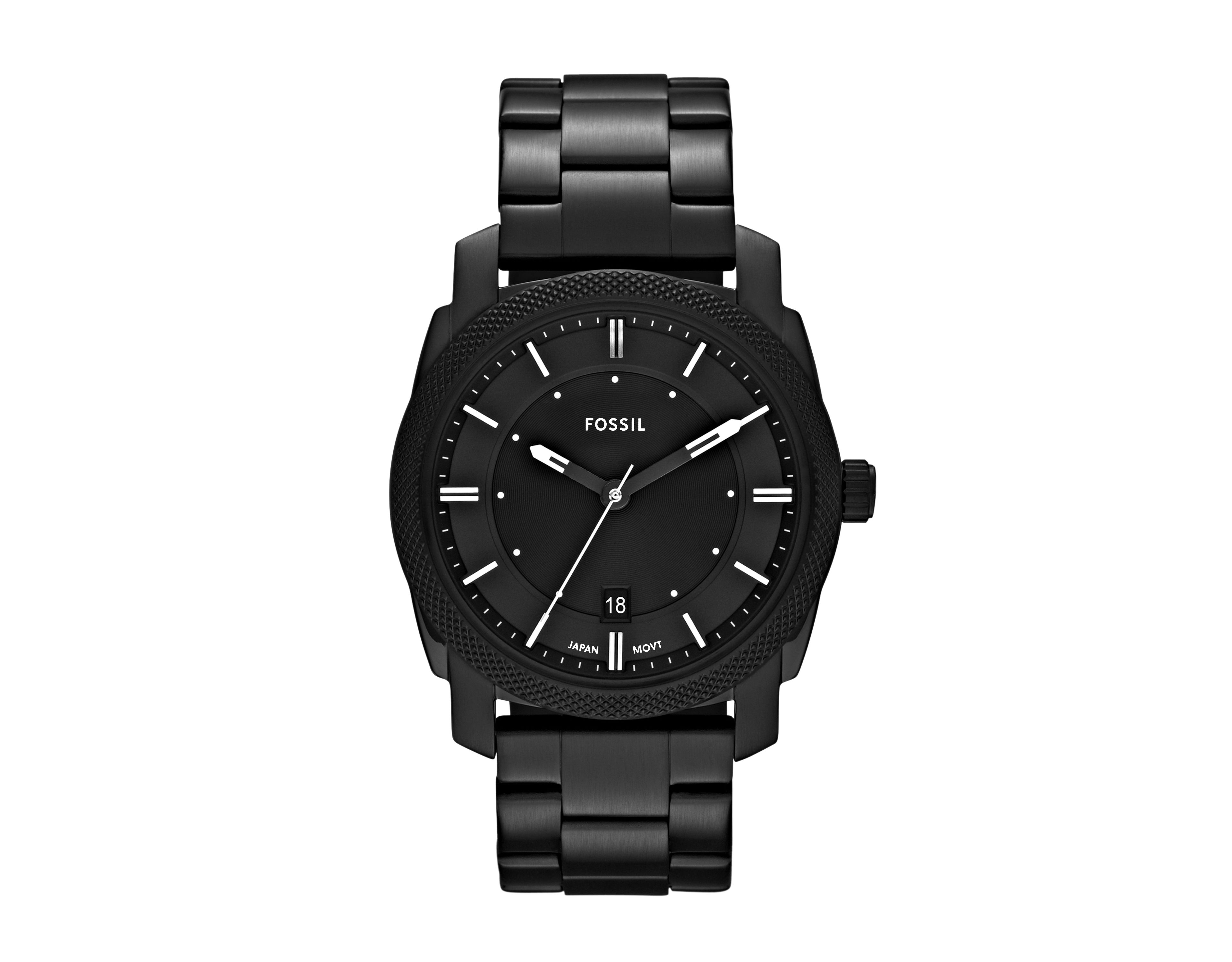 Machine 42mm Black Stainless Steel Watch