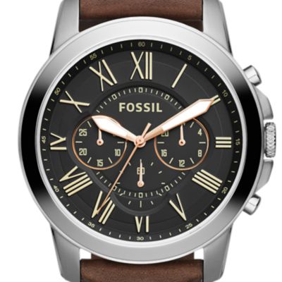 Grant Chronograph Brown Leather Watch