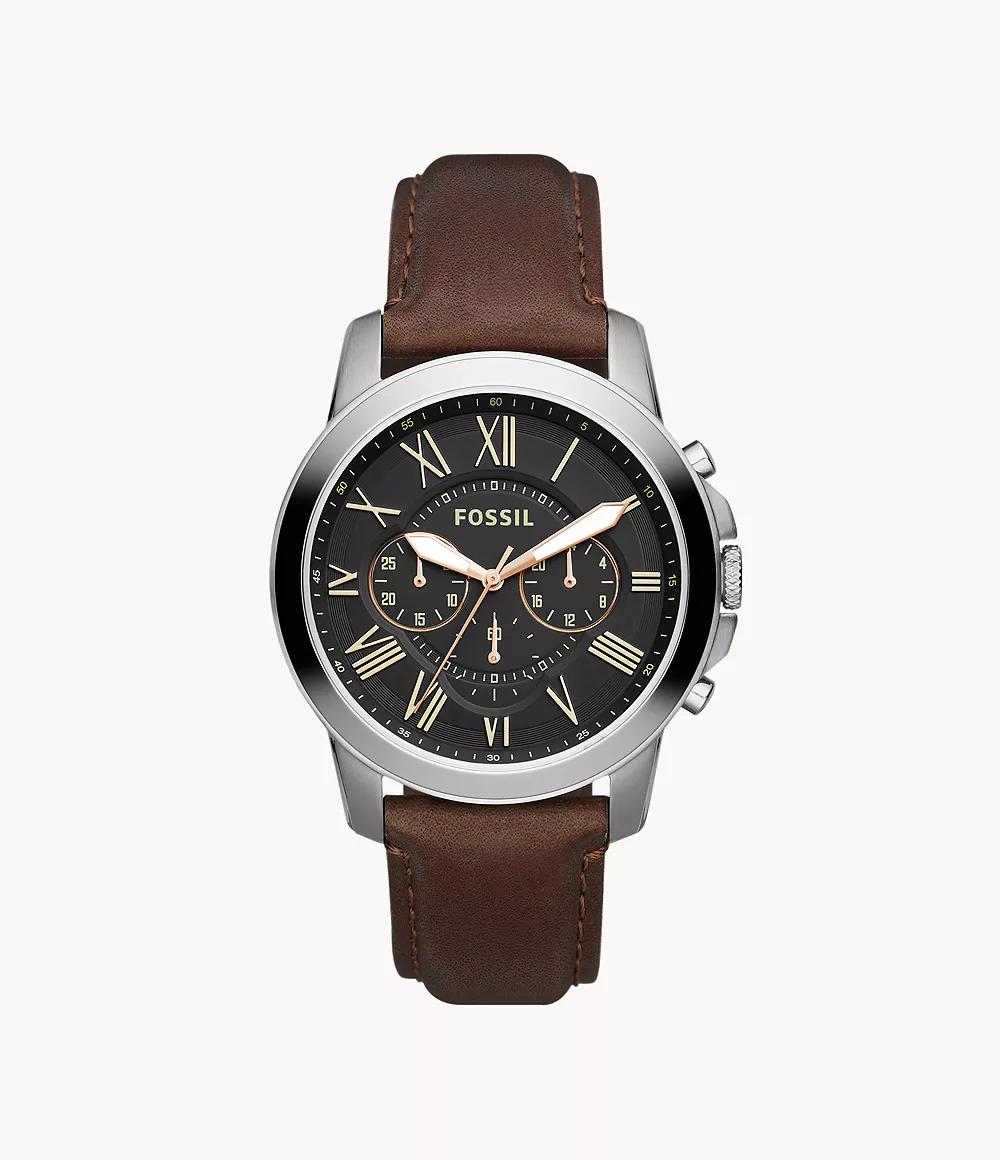 Image of Grant Chronograph Brown Leather Watch