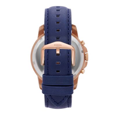 Original boyfriend chronograph navy leather outlet watch