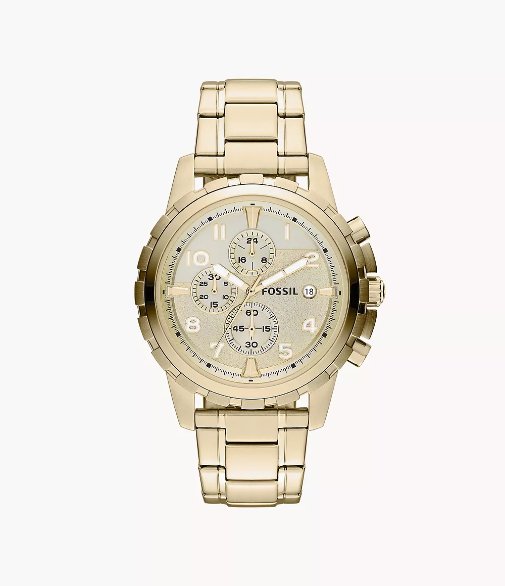 Dean Chronograph Gold-Tone Stainless Steel Watch - FS4867IE - Fossil