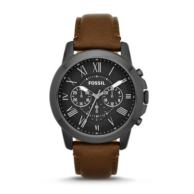 Grant Chronograph Brown Leather Watch