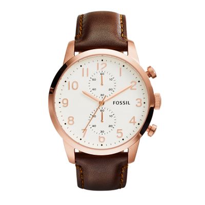 Townsman Chronograph Brown Leather Watch
