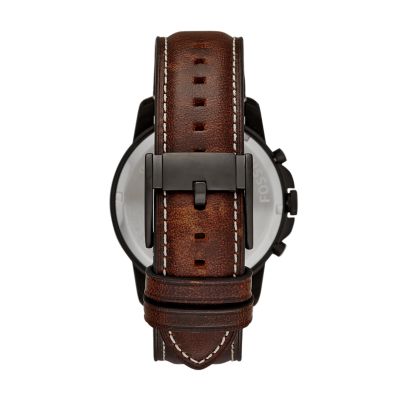 Grant Chronograph Brown Leather Watch FS5088 Fossil