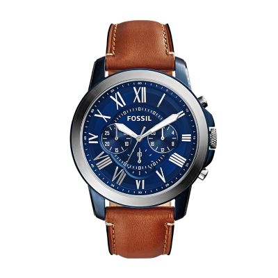 Grant Chronograph Light Brown Leather Watch