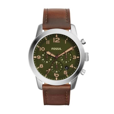 Pilot 54 Chronograph Dark Brown Leather Watch