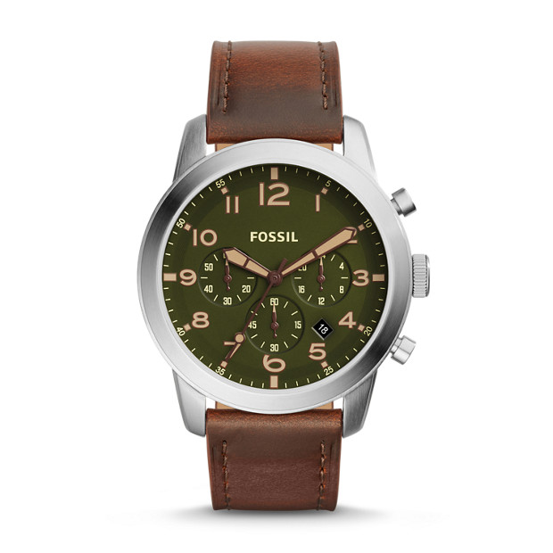 Pilot 54 Chronograph Dark Brown Leather Watch