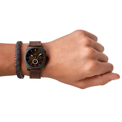 Reloj de hombre Fossil Machine FS5251SET cronógrafo en estuche con pulsera  · Fossil · El Corte Inglés