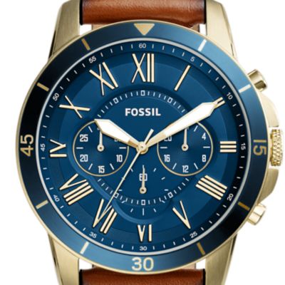 Fossil blue best sale leather strap