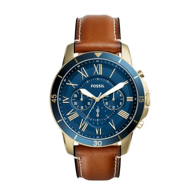 Grant Sport Chronograph Luggage Leather Watch