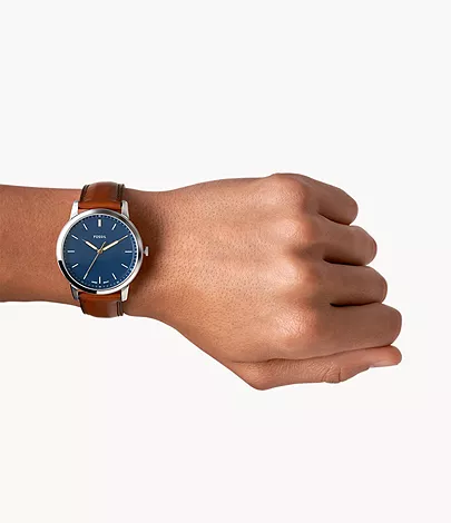 The Minimalist Slim Three-Hand Light Brown Leather Watch - FS5304 