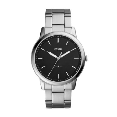 slim metal watch