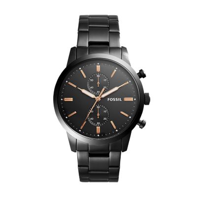 Townsman 44 mm Chronograph Black Stainless Steel Watch FS5379