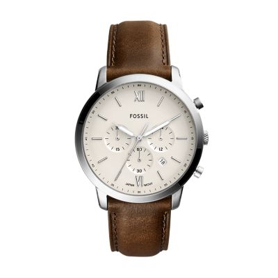 Neutra Chronograph Brown Leather Watch - FS6026 - Fossil